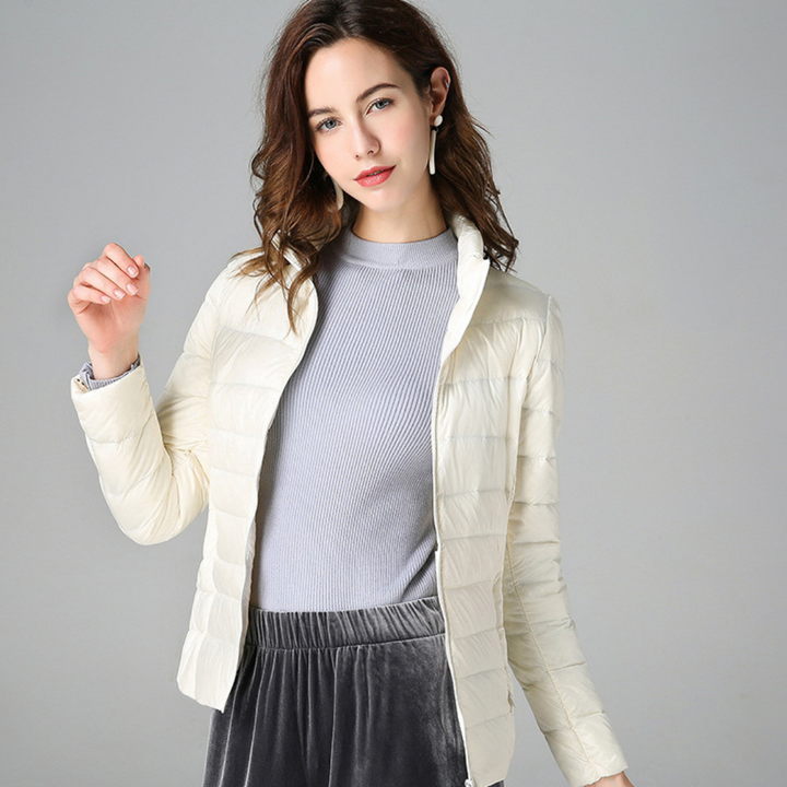 Myra™ | Ultralight Down Jacket with Sophisticated Pleats