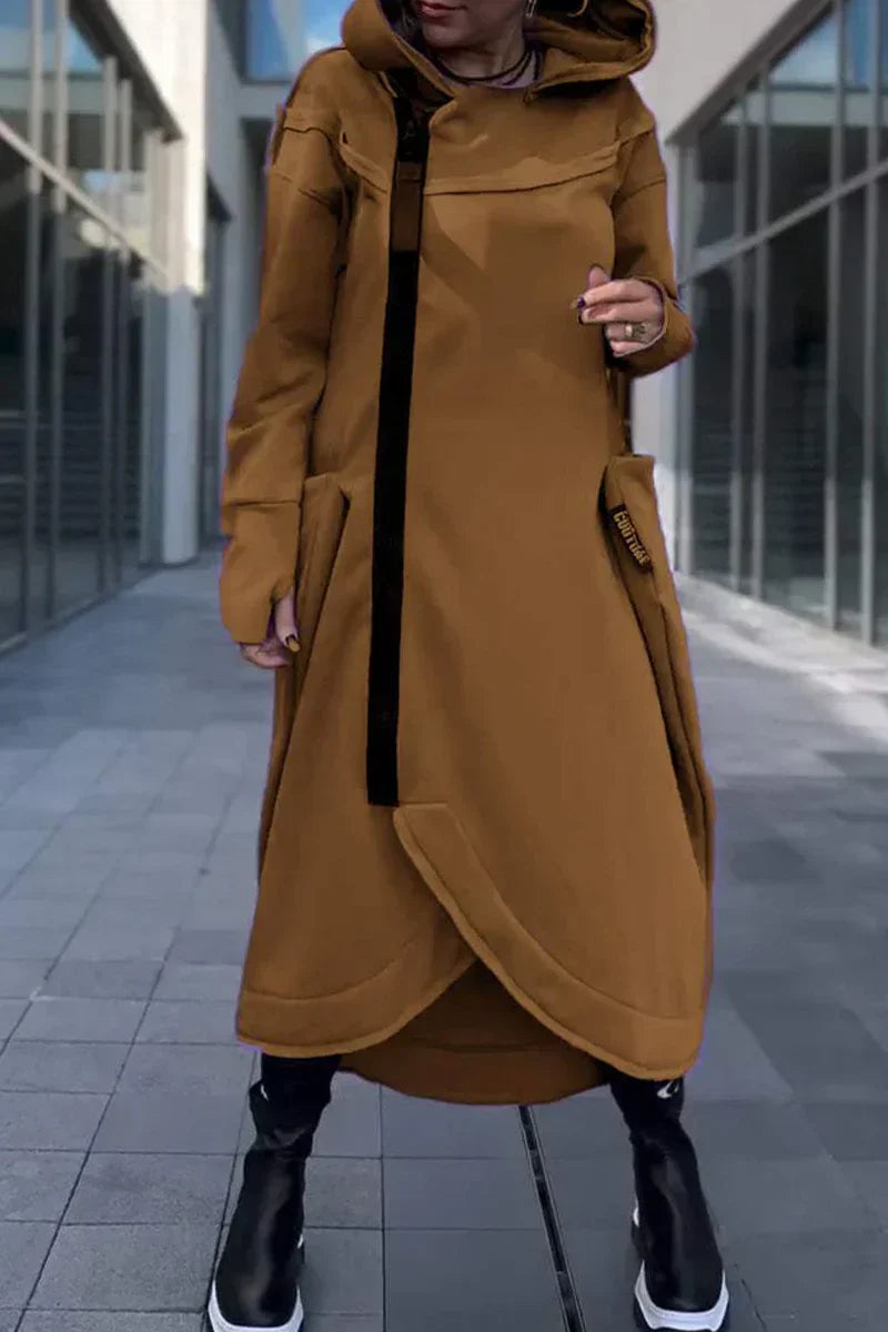 MARIE™ | LONG ZIP-UP HOODIE MADE OF LIGHTWEIGHT, BREATHABLE FABRICS