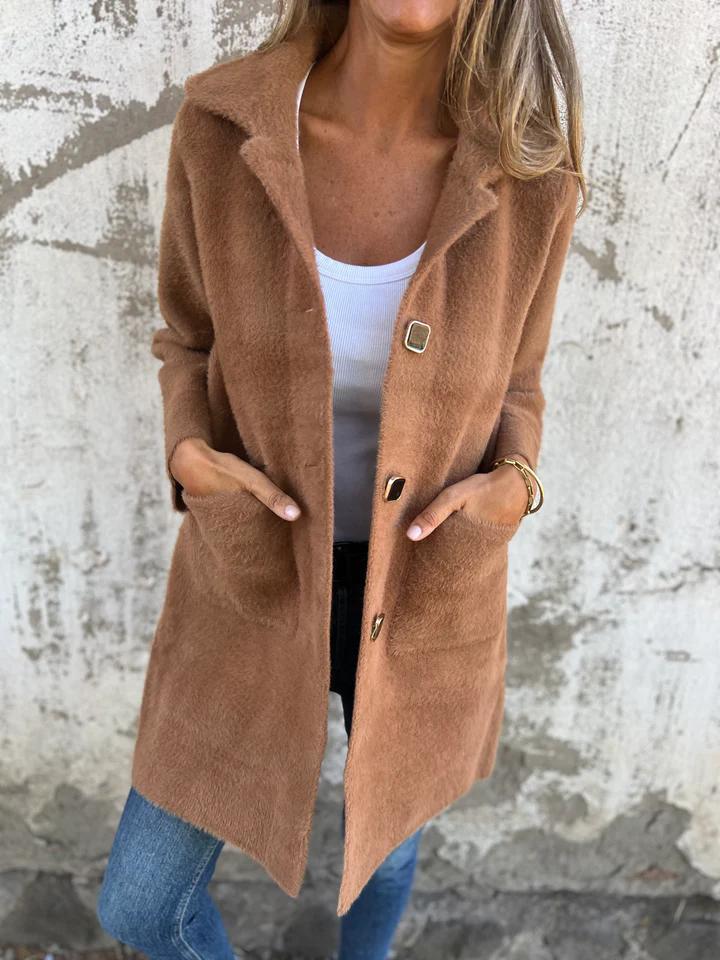 Rian - Long Sleeve Button Down Jacket With Pockets