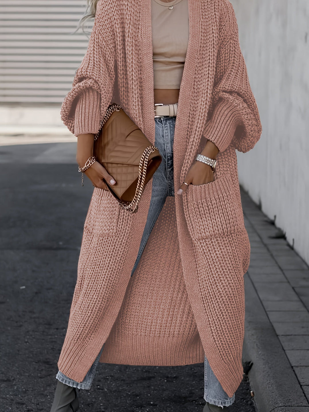Layla™ -  Elegant Deep V-Neck Long Sleeve Cardigan