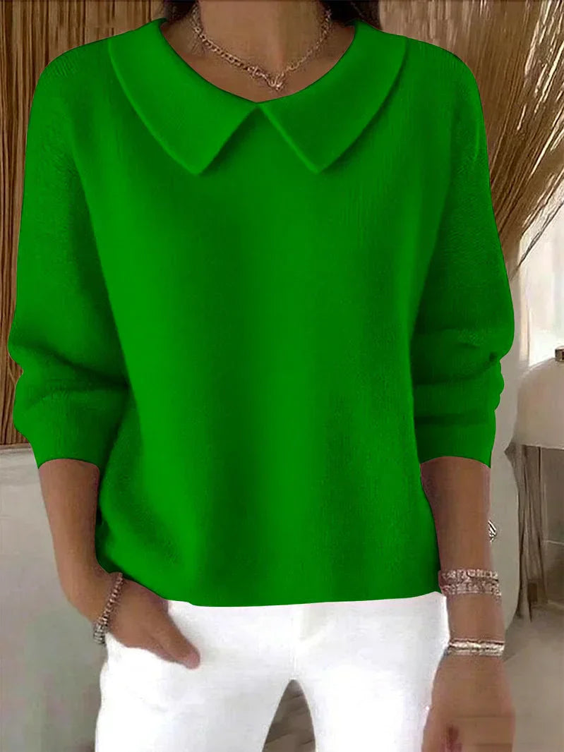 Savrani™ | Comfortable long-sleeved cotton sweater