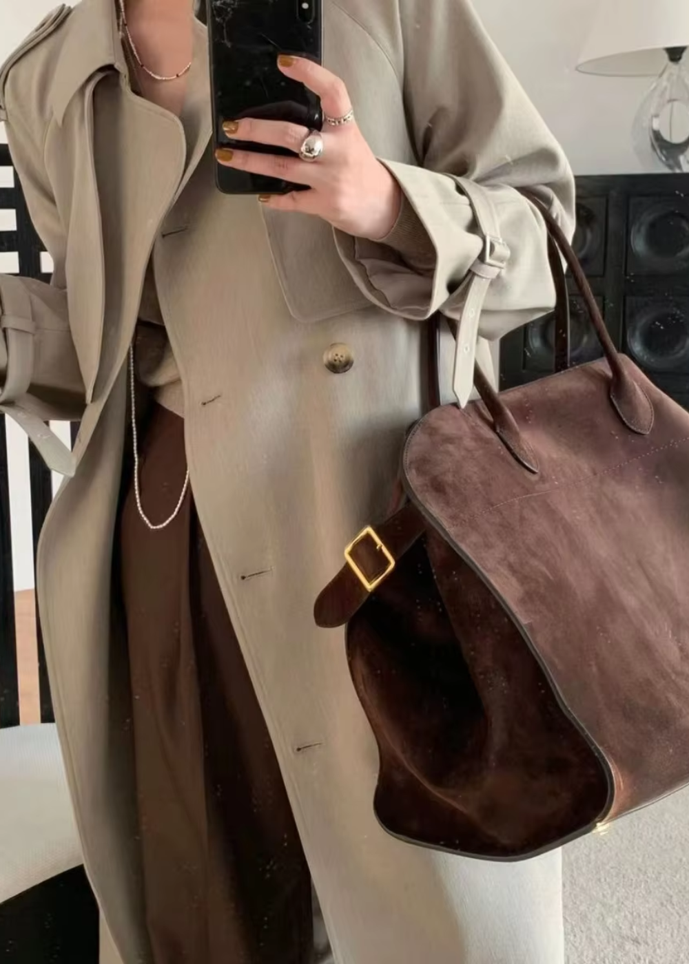 AURORA SUEDE SHOULDER BAG | BB