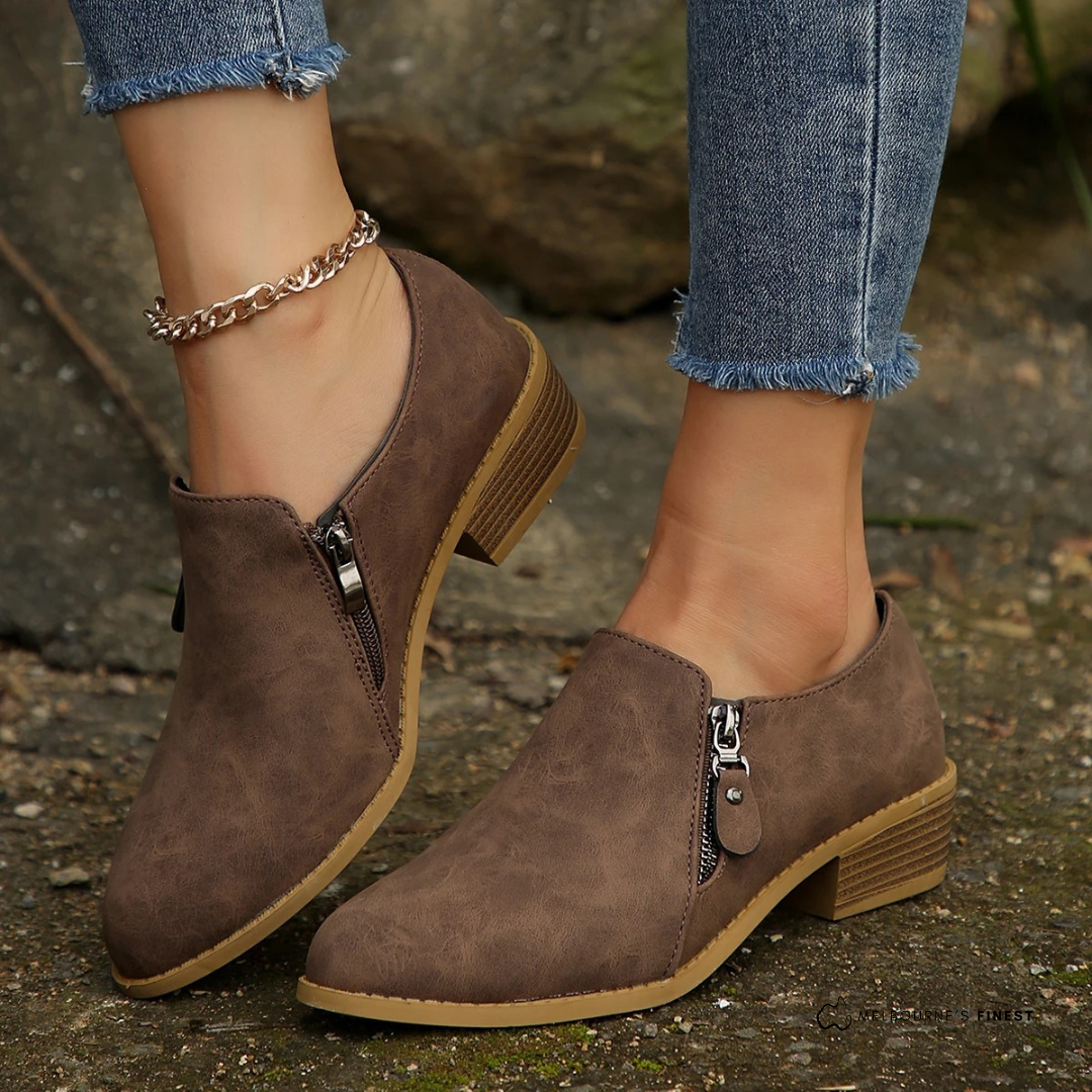 Bronte™ | Orthopedic Zip-Up Ankle Boots