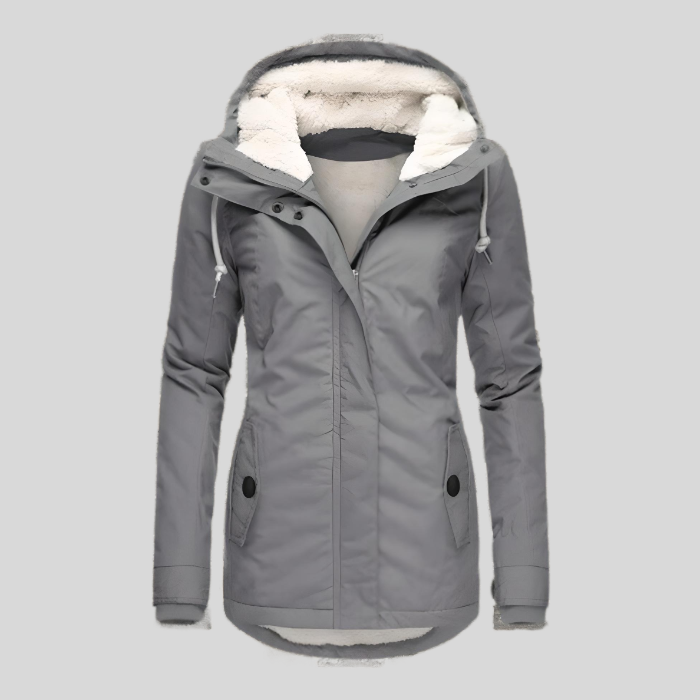 Allison | Waterproof Long Jacket with Hood and Lining