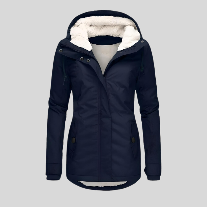 Allison | Waterproof Long Jacket with Hood and Lining