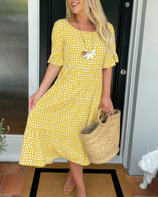 Maria™ - Ruffle Sleeve Midi Dress