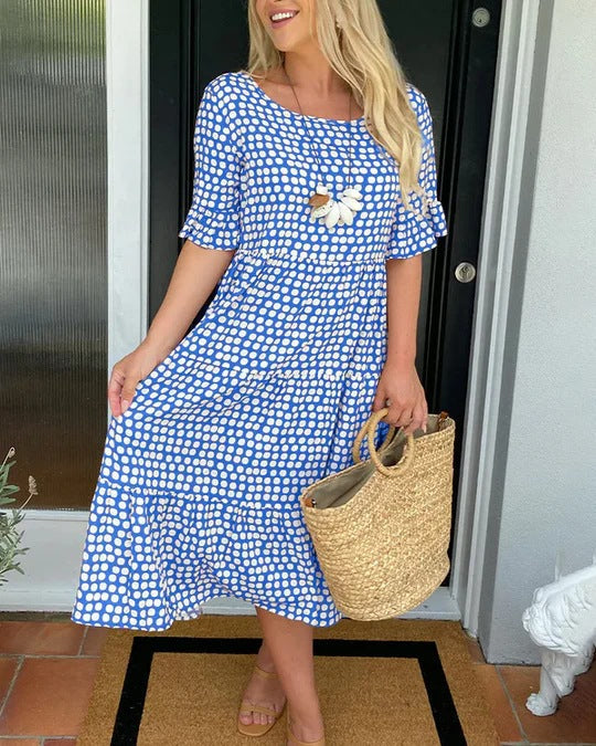 Maria™ - Ruffle Sleeve Midi Dress