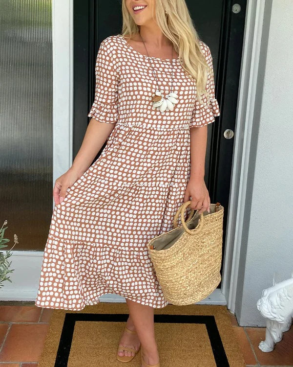 Maria™ - Ruffle Sleeve Midi Dress
