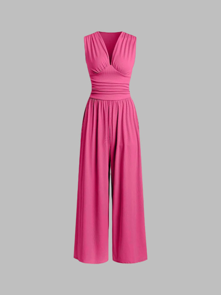 CHARLEY – Chic Sleeveless Wide-Leg Jumpsuit