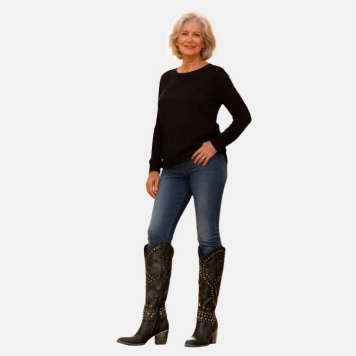 Alina | Western Knee-High Boots