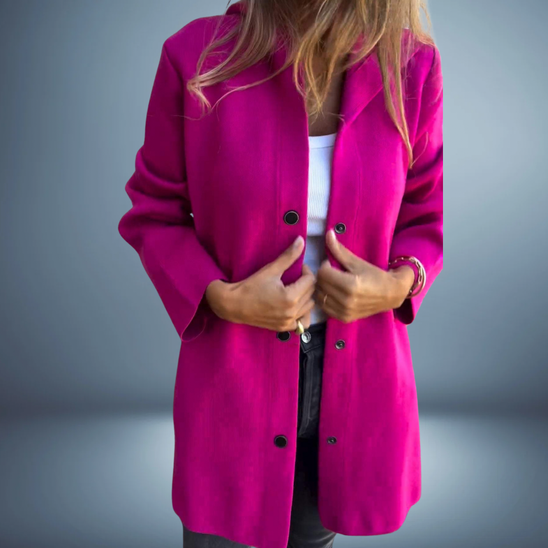 Jasmine -Single-Breasted Casual Hooded Jacket