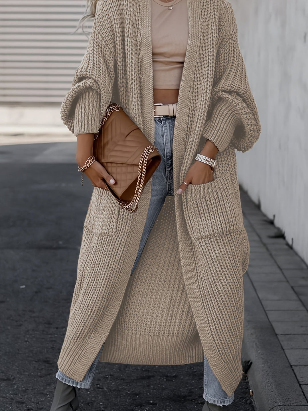 Layla™ -  Elegant Deep V-Neck Long Sleeve Cardigan